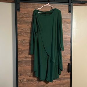 Plus size long sleeve tunic shirt